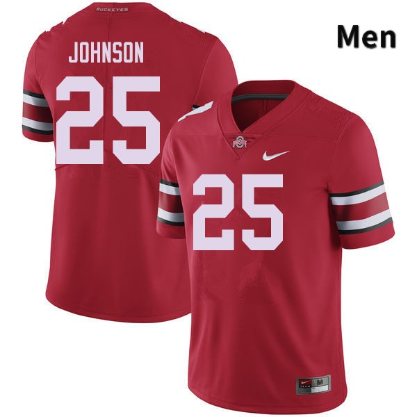 Ohio State Buckeyes Xavier Johnson Men's #25 Red Authentic Stitched College Football Jersey